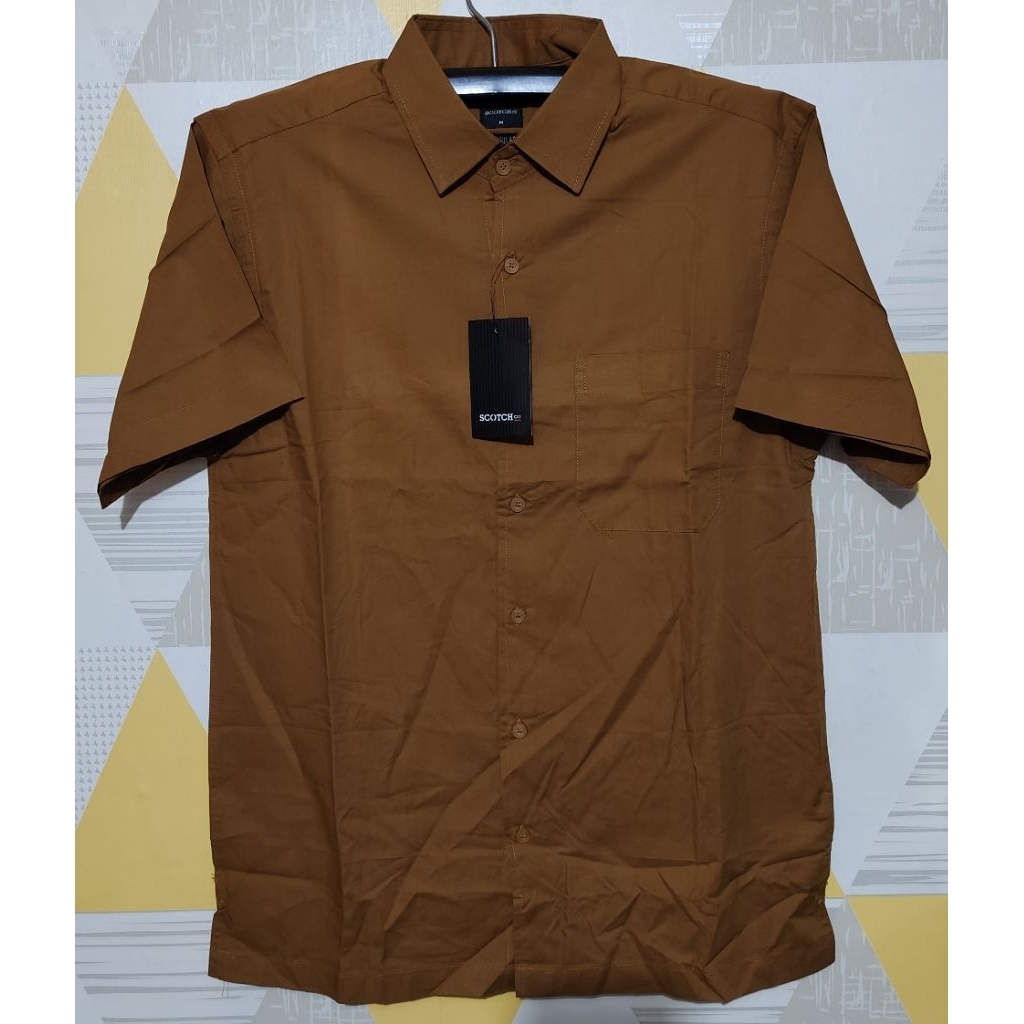 Kemeja Pendek Pria SCOTCH Reguler Original M, L