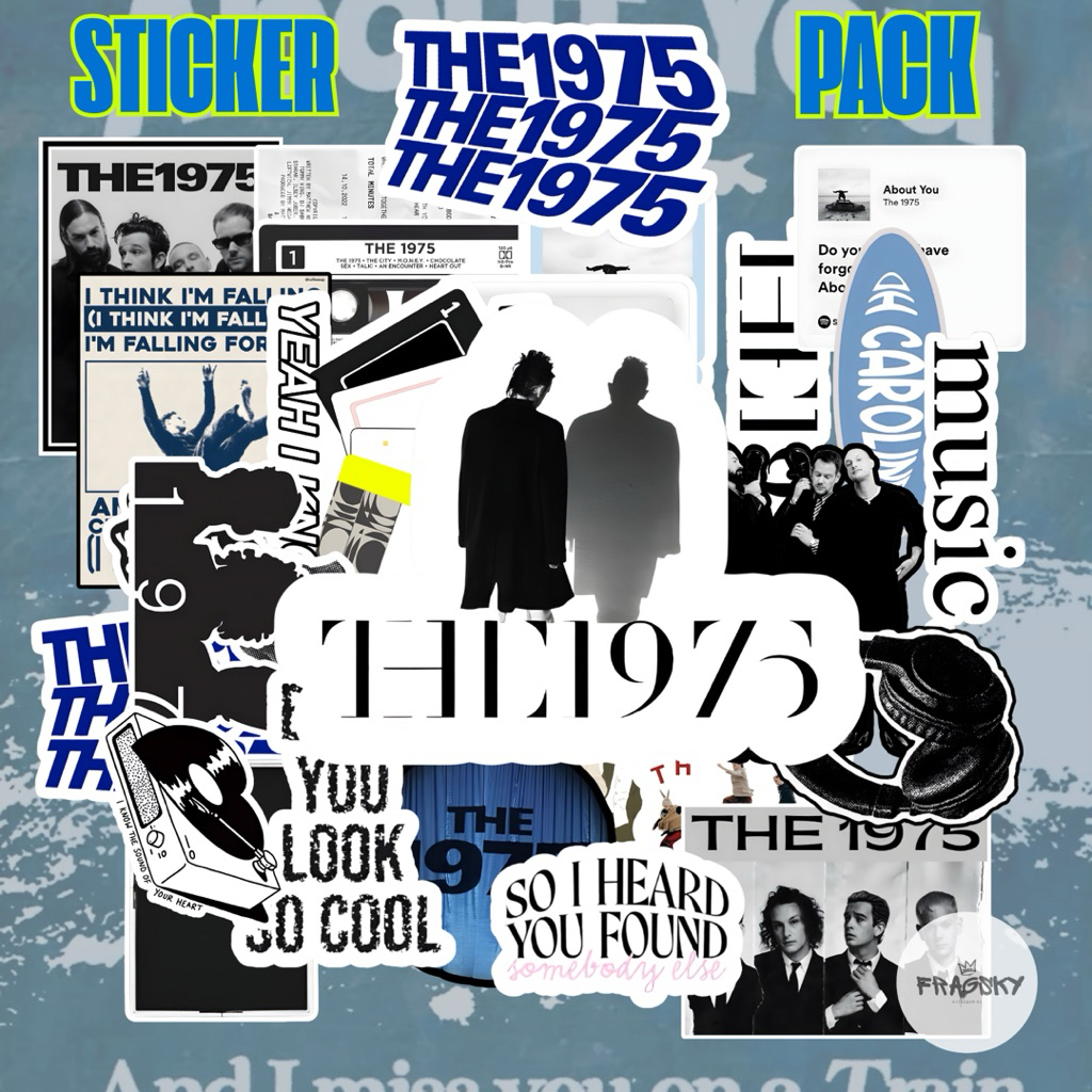 

Fragsky - 20&25 Pcs Sticker Spesial Series THE 1975 Band Artist Pack | Stiker Premium Laminasi Doff & Glossy Kiss Cut Anti Air Anti Luntur | Stiker Aesthetic Skena Kalcer Estetik Dekorasi HP Laptop Helm Paper Stationery