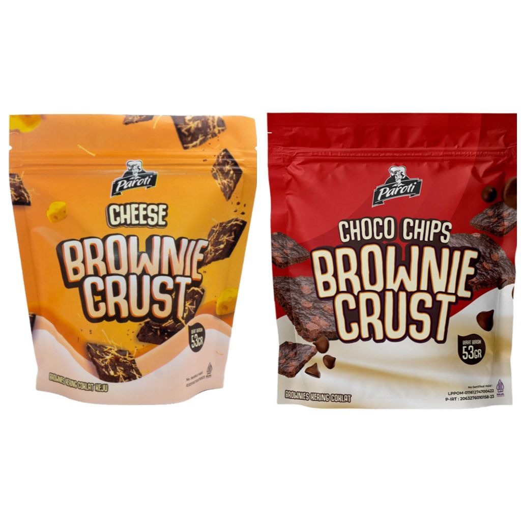 

Paroti Brownie Crust baru choco chips chesew nut keju cheese brownis kering