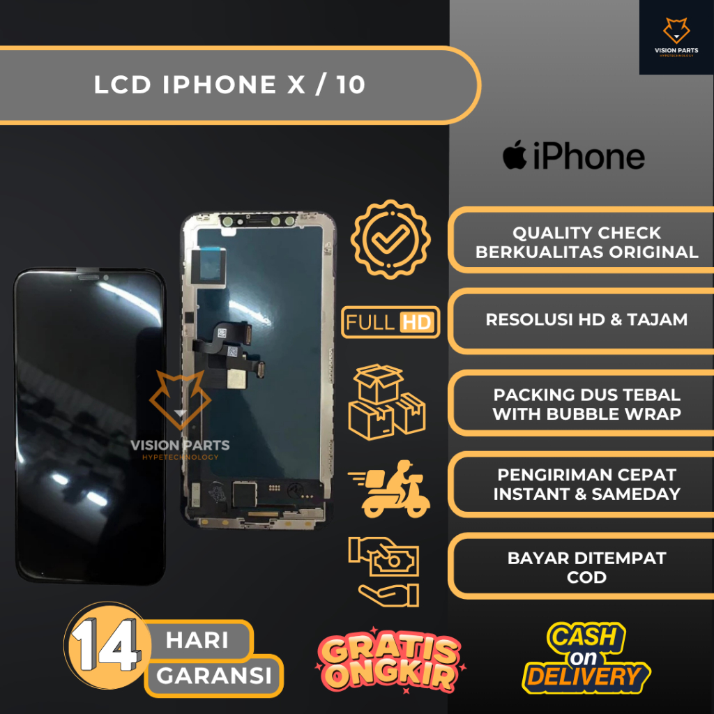 LCD IPHONE X / LCD IPHONE 10 / IP 10 BIASA FULLSET