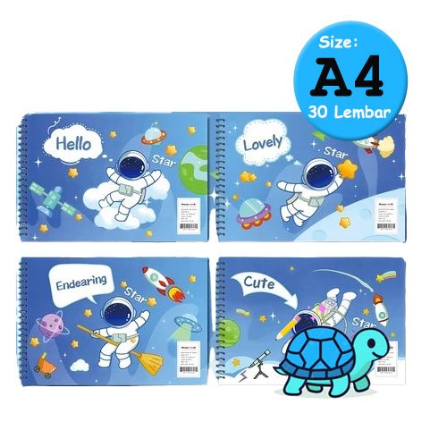 

Aimilo Buku Gambar A4 30 Lembar – Spiral 360° Kertas Tebal 100gsm Tema Astronot untuk Mewarnai & Menggambar