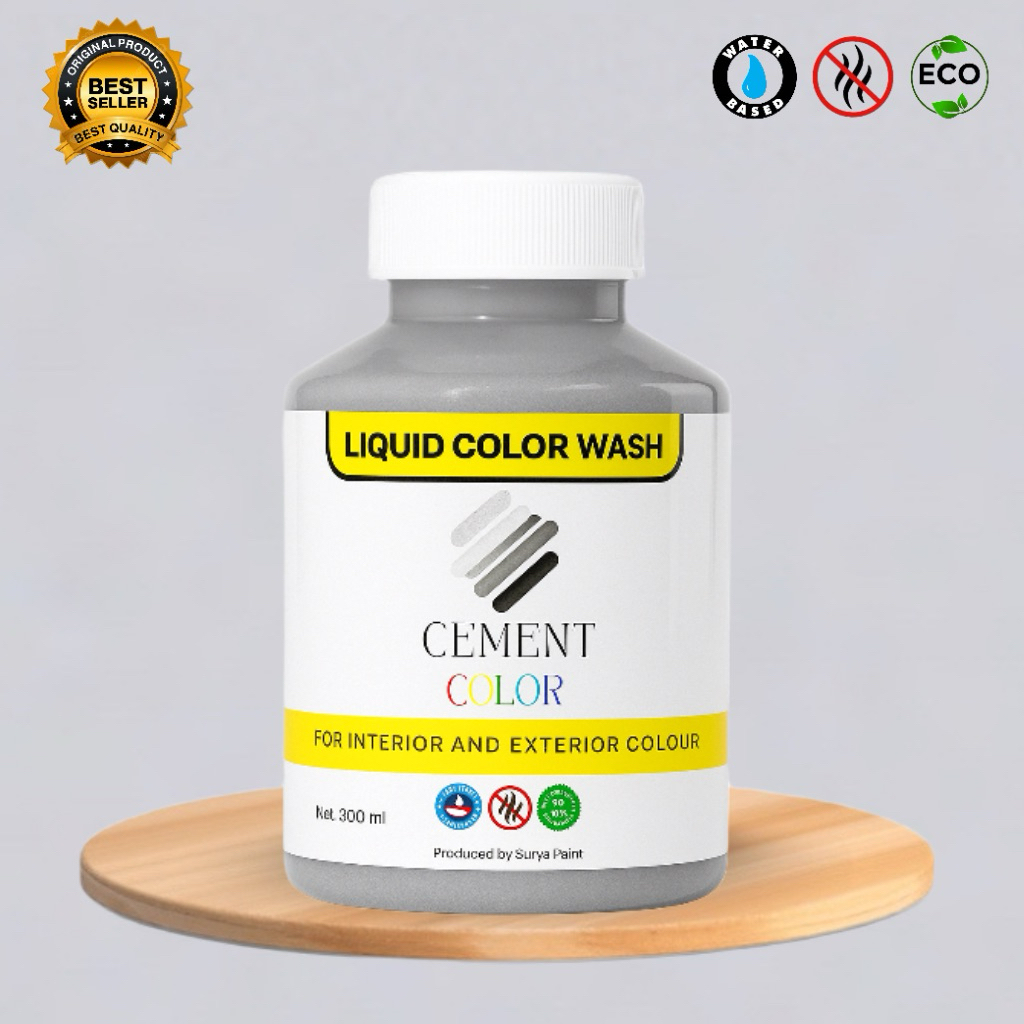 Cement Color Pewarna Cat Tembok Wash Motif Semen Ekspos