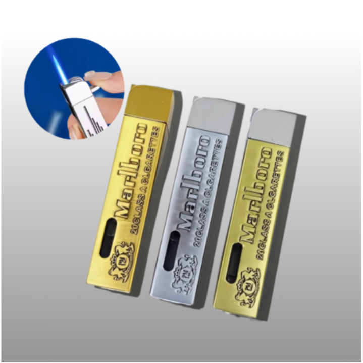 Korek Api Las Jet Kotak Model MB Indikator Gas Transparan Mancis Unik - 4335