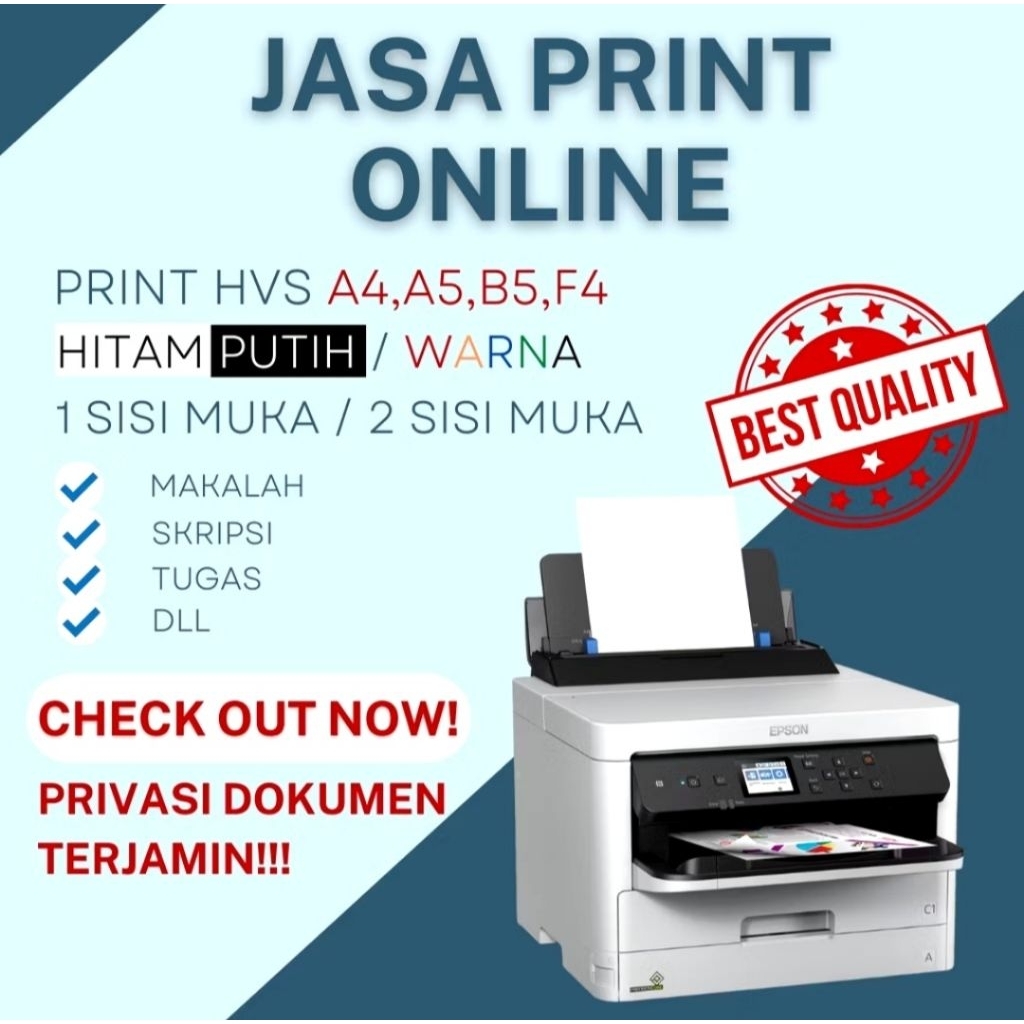 

PRINT / CETAK Dokumen A5 / A4 / F4 PROSES KILAT