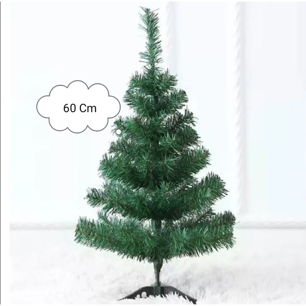 Pohon Natal Polos Ukuran 60 Cm Christmas Tree Hijau Pohon Natal Christmas Tree Untuk Natalan