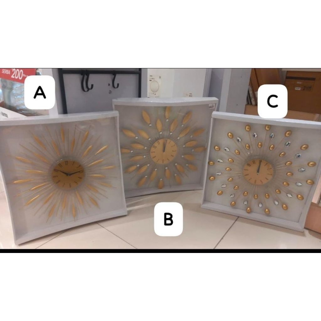 Informa Wall clock metal jam dinding 50 cm