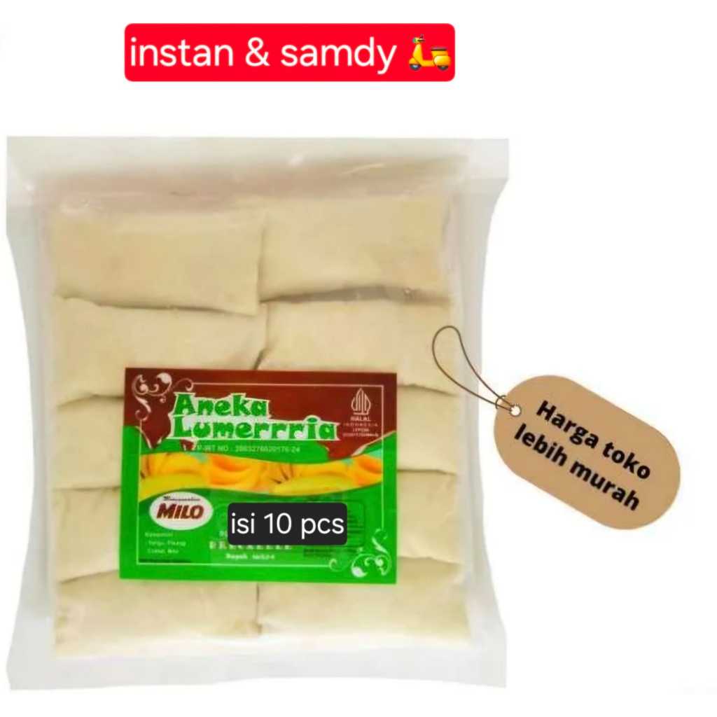 

Pisang Cokelat Milo Lumeria Isi 10 - Piscok Milo