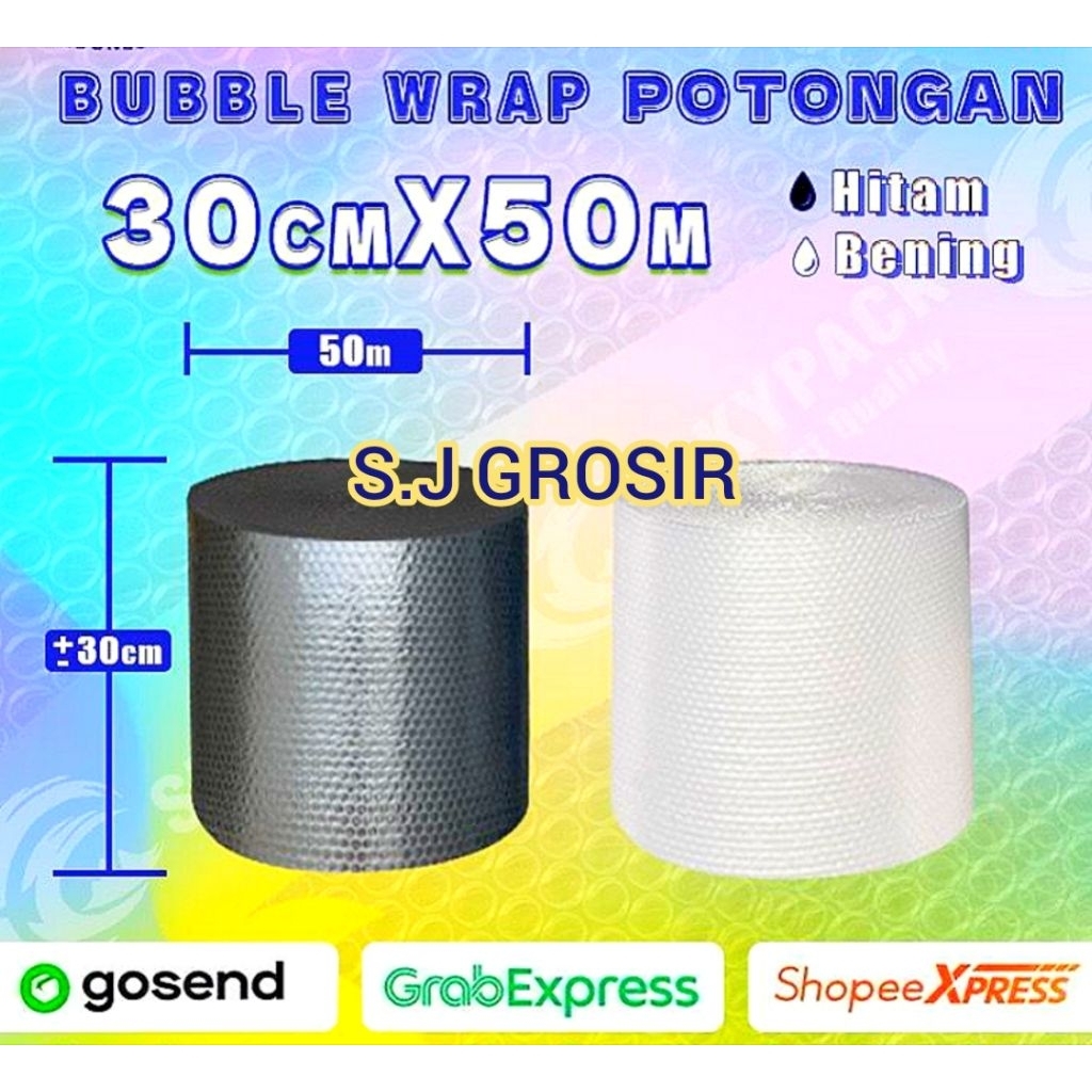 

Bubble wrap uk.30cm x 50 meter dari potongan 3kg tebal