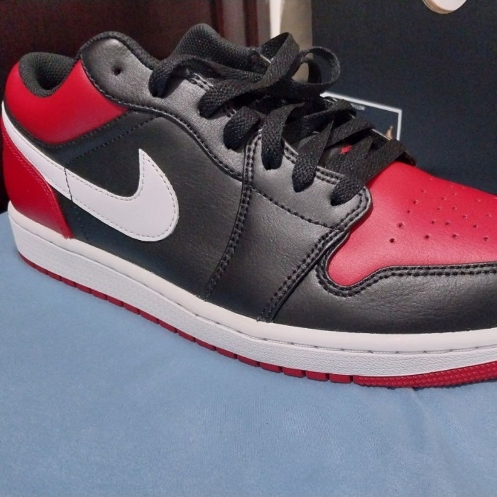 AIR JORDAN 1 LOW BLACK GYM RED-WHITE