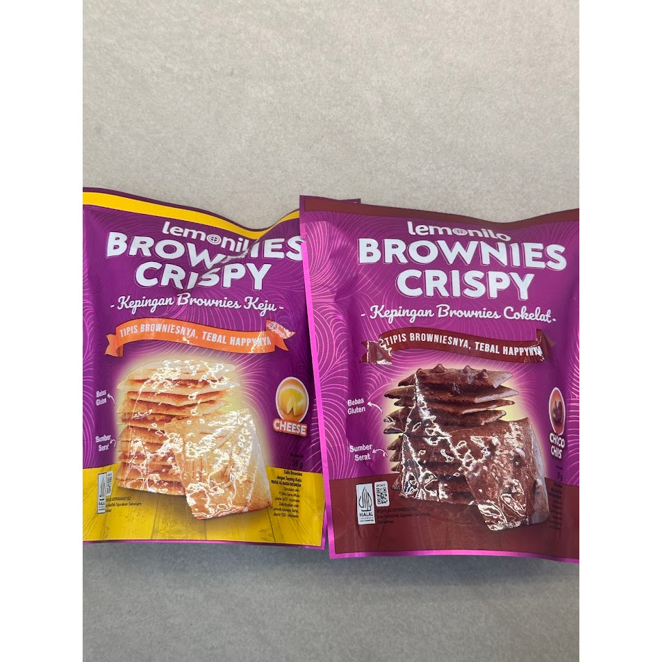 

LEMONILO Brownies Crispy Coklat Keju 40gram rasa Chocochips / Cheese / Strawberry