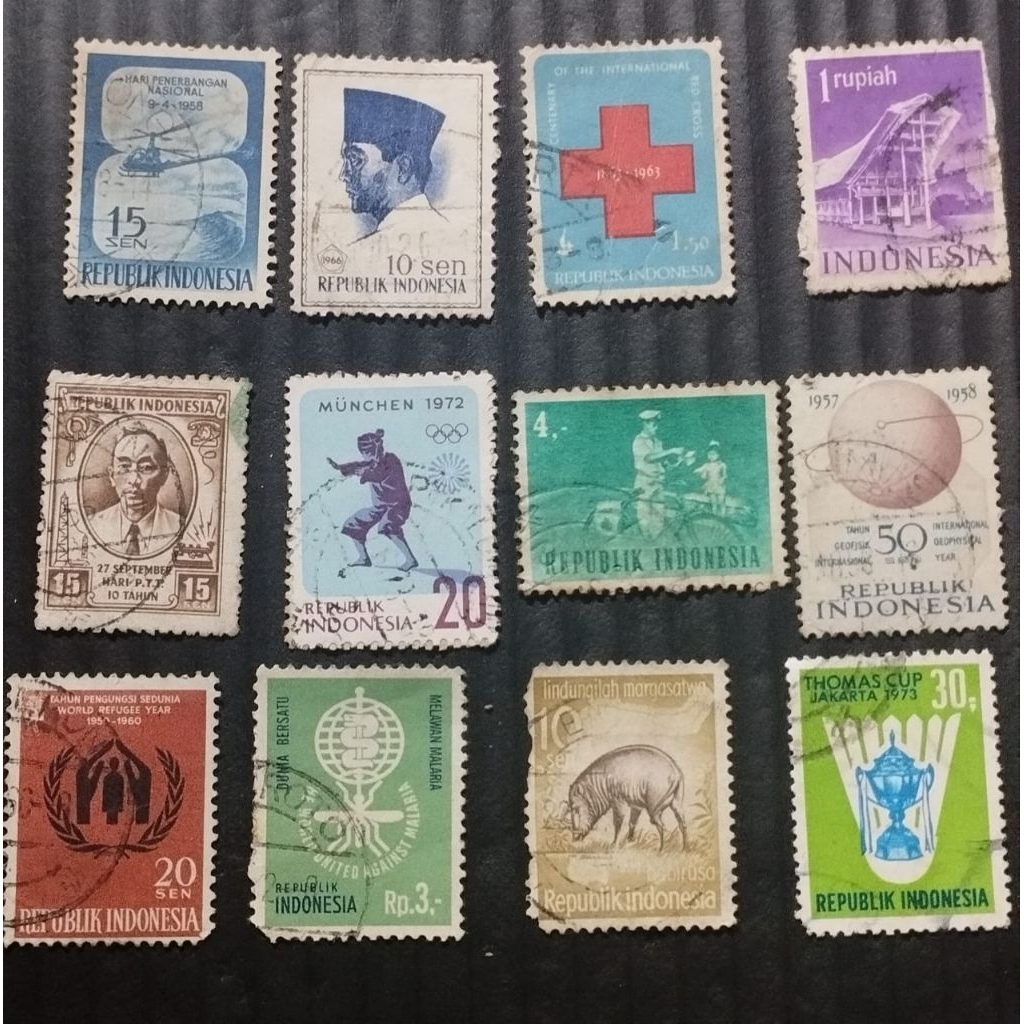 

Prangko lama campur 12 Pcs