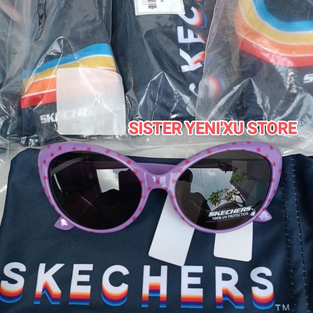 Kacamata Anak Skechers Cat Eyes Kids Sunglasses Girls LILAC (Normal) ORIGINAL STORE 100%