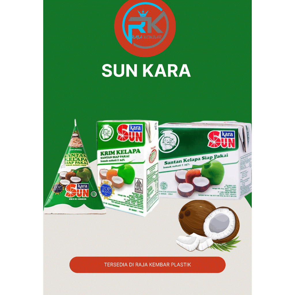 

Sun Kara Santan Kelapa Siap Pakai 65ml, 110ml, 200ml