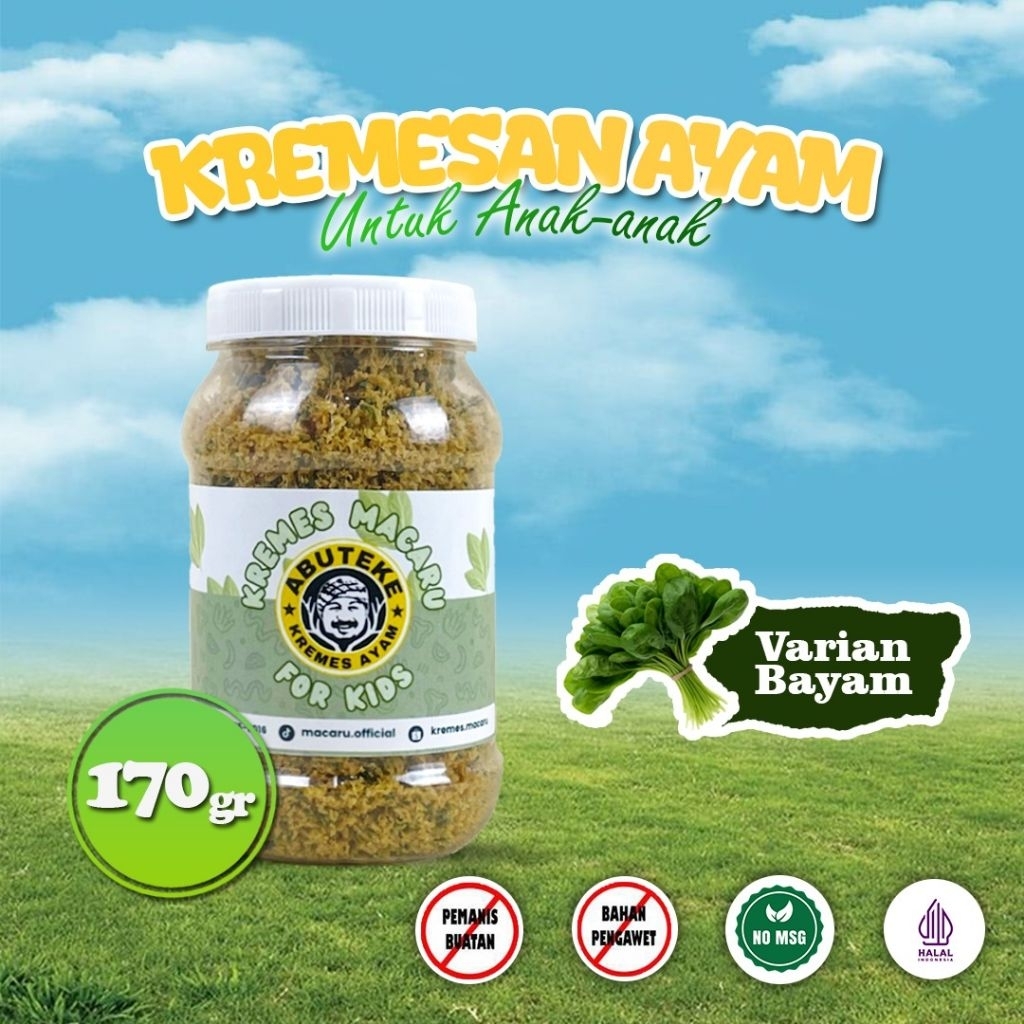 

Kremes Ayam Untuk Anak Anti GTM Kemasan 170gr Varian Bayam