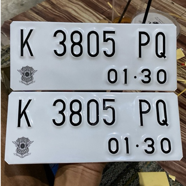 Plat Nomor Motor Timbul