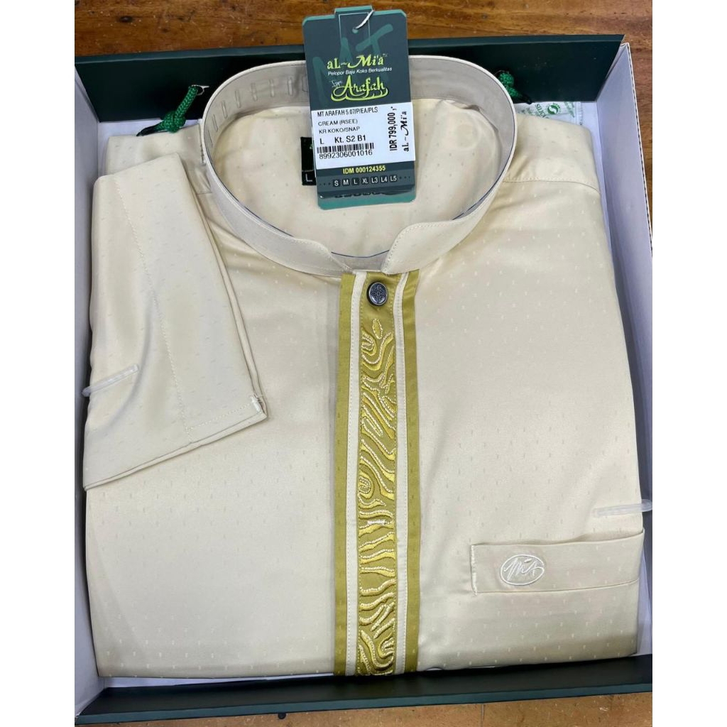 Baju koko almia premium viscose licin - baju koko  almia arafah - baju koko almia grosir lengan panj