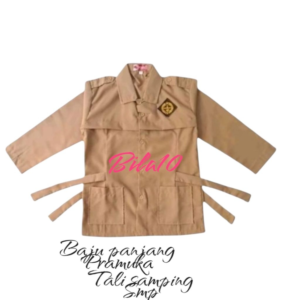 baju pramuka tali samping panjang smp anak perempuan