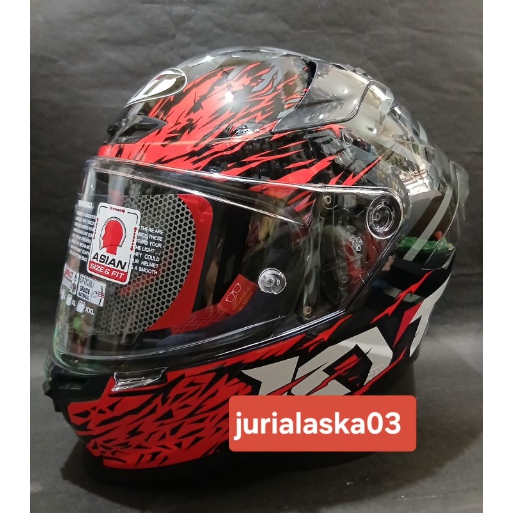 HELM KYT STRIKER FLAMING- HELM KYT FULL FACE