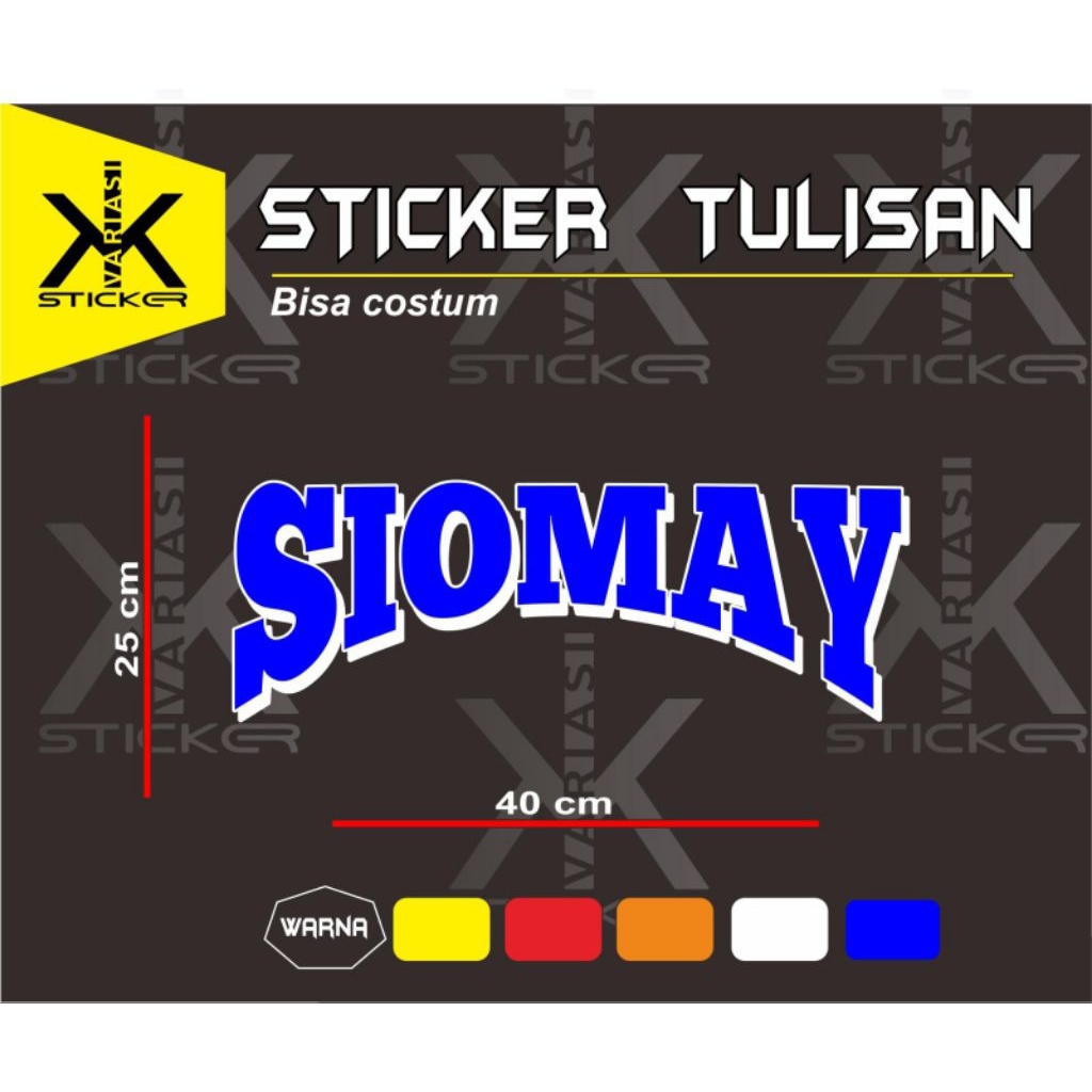 

sticker siomay, ukuran 25 x 40 cm