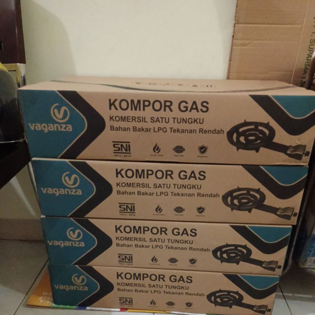 kompor gas komersil satu tungku merk vaganza kondisi baru