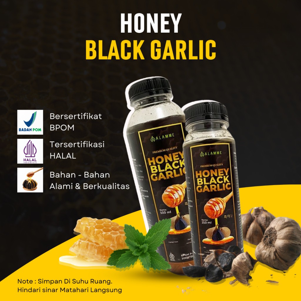 

Alamme Black Garlic Honey Madu Bawang Hitam Tunggal Lanang Premium