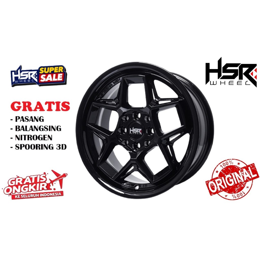 VELG MOBIL RACING HSR WASILE R16 UNTUK MOBIL IGNIS,AGYA,BRIO,AVANZA DLL