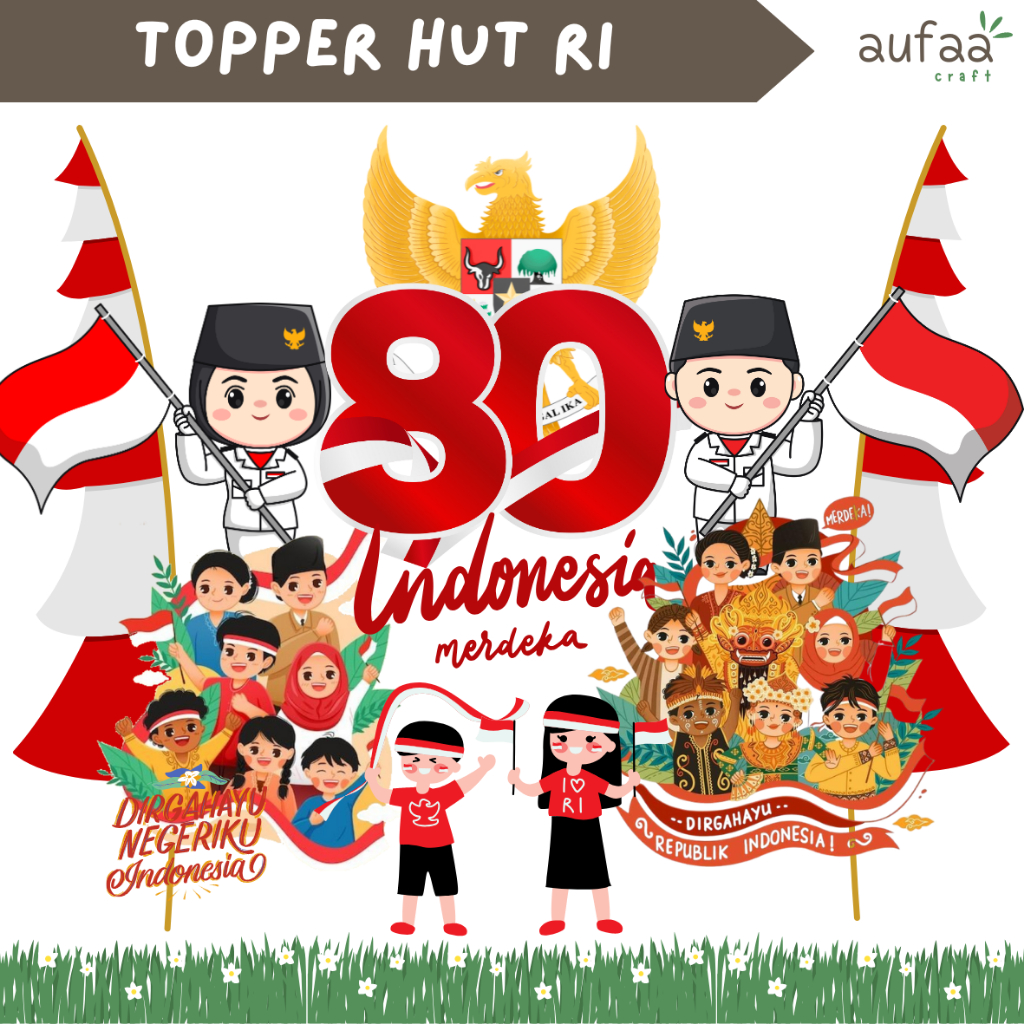 

Topper HUT RI | Hiasan Tumpeng | Ready Stok