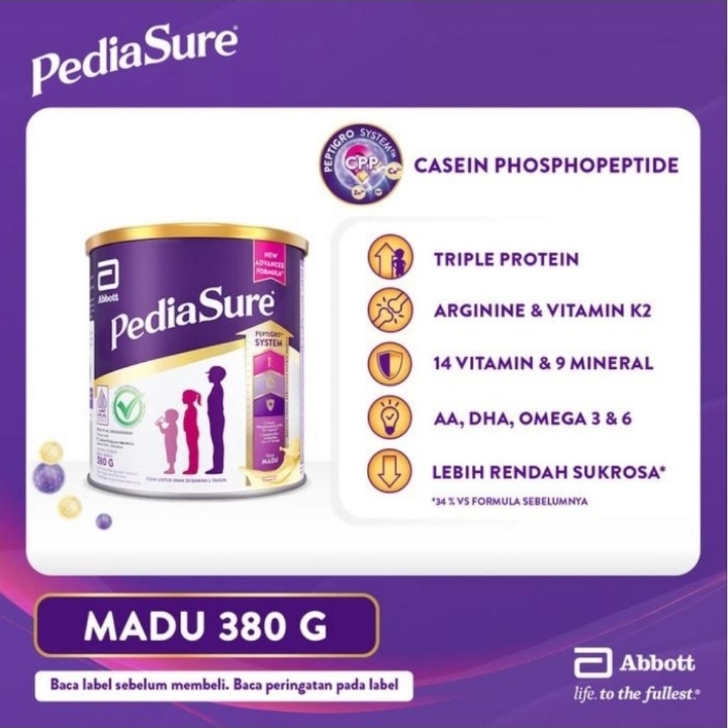 

Pediasure 380gr Vanila Pediasure 380gr madu pediasure 380gr cokelat 1 pc susu pediasure 380gr murah
