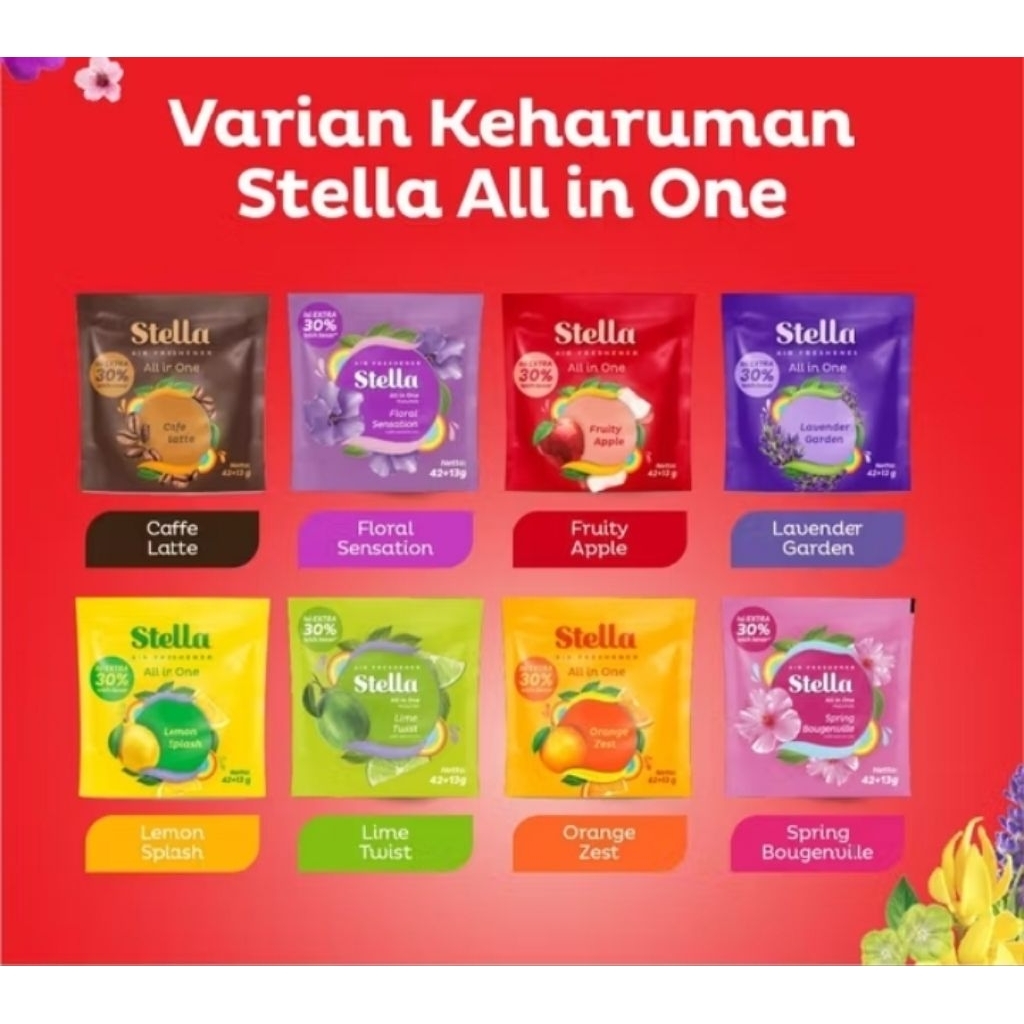 Stella all in one 42+13 gr air freshener pengharum ruangan mobil gantung