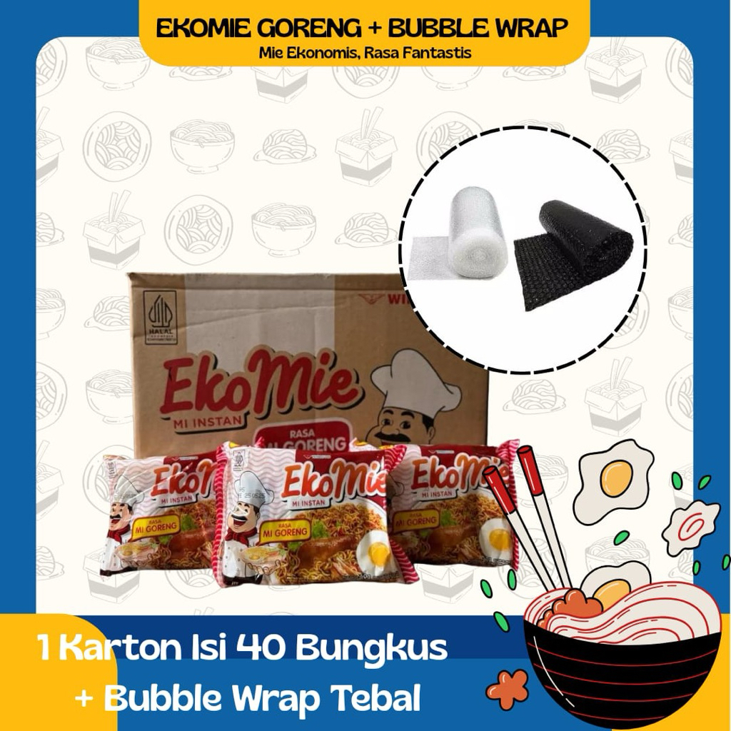 

EKOMIE GORENG + BUBBLE WRAP 1 KARTON ISI 40 PCS