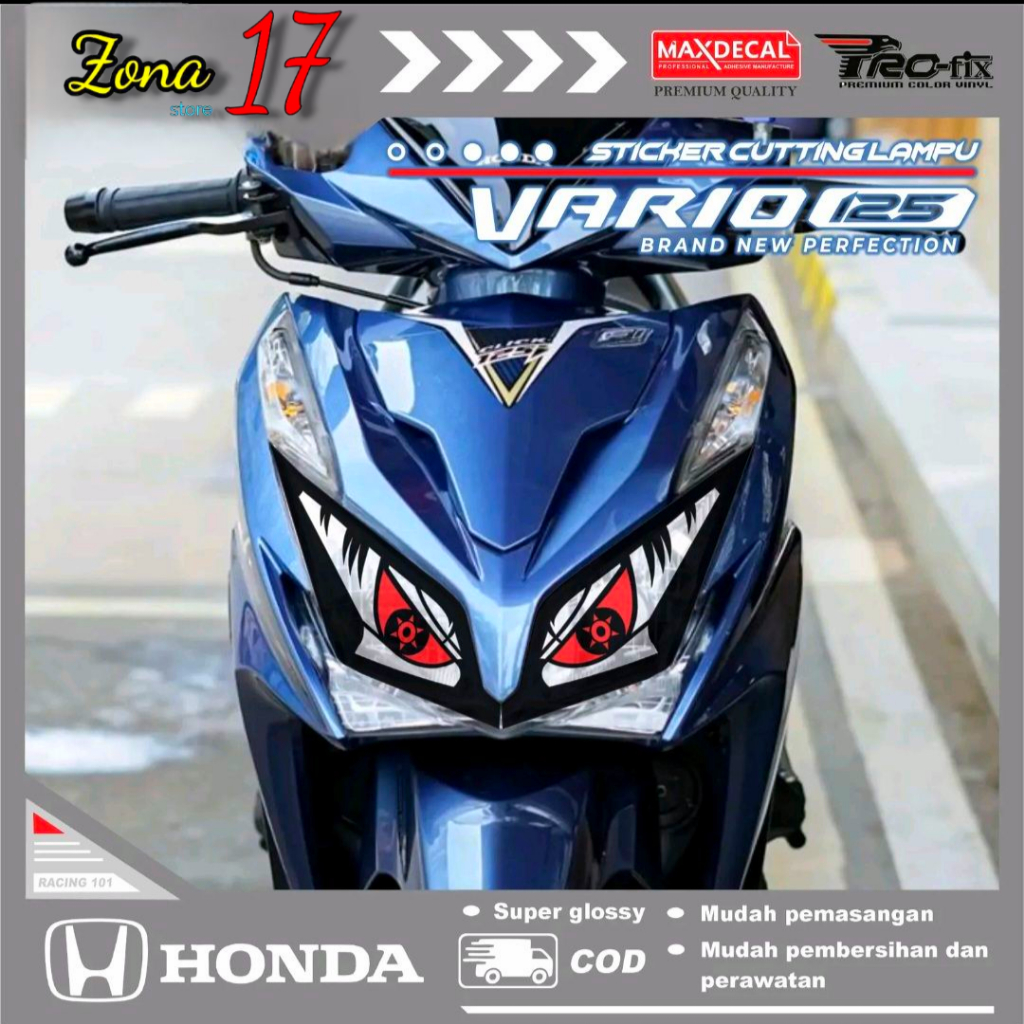 Sticker variasi lampu depan vario old 125CC