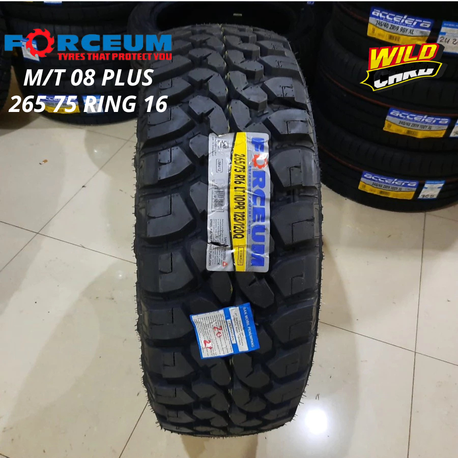 Jual Ban Mobil Ban Kembangan Kasar Tipe  MT Ukuran 265/75 R16 FORCEUM MT Ban Tubles