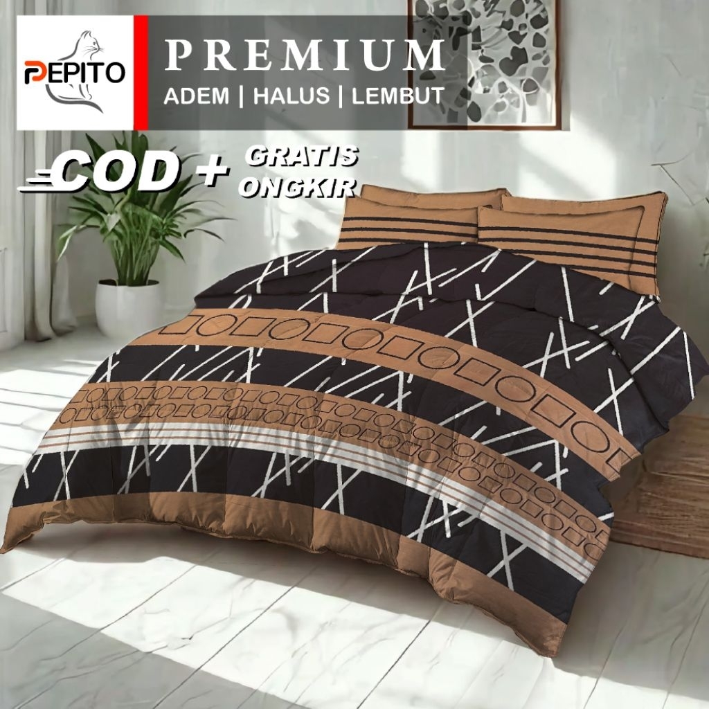Bedcover Set Sprei Tinggi 30 cm - 140x200 / 160x200 / 180x200 / 200x200 - Pepito