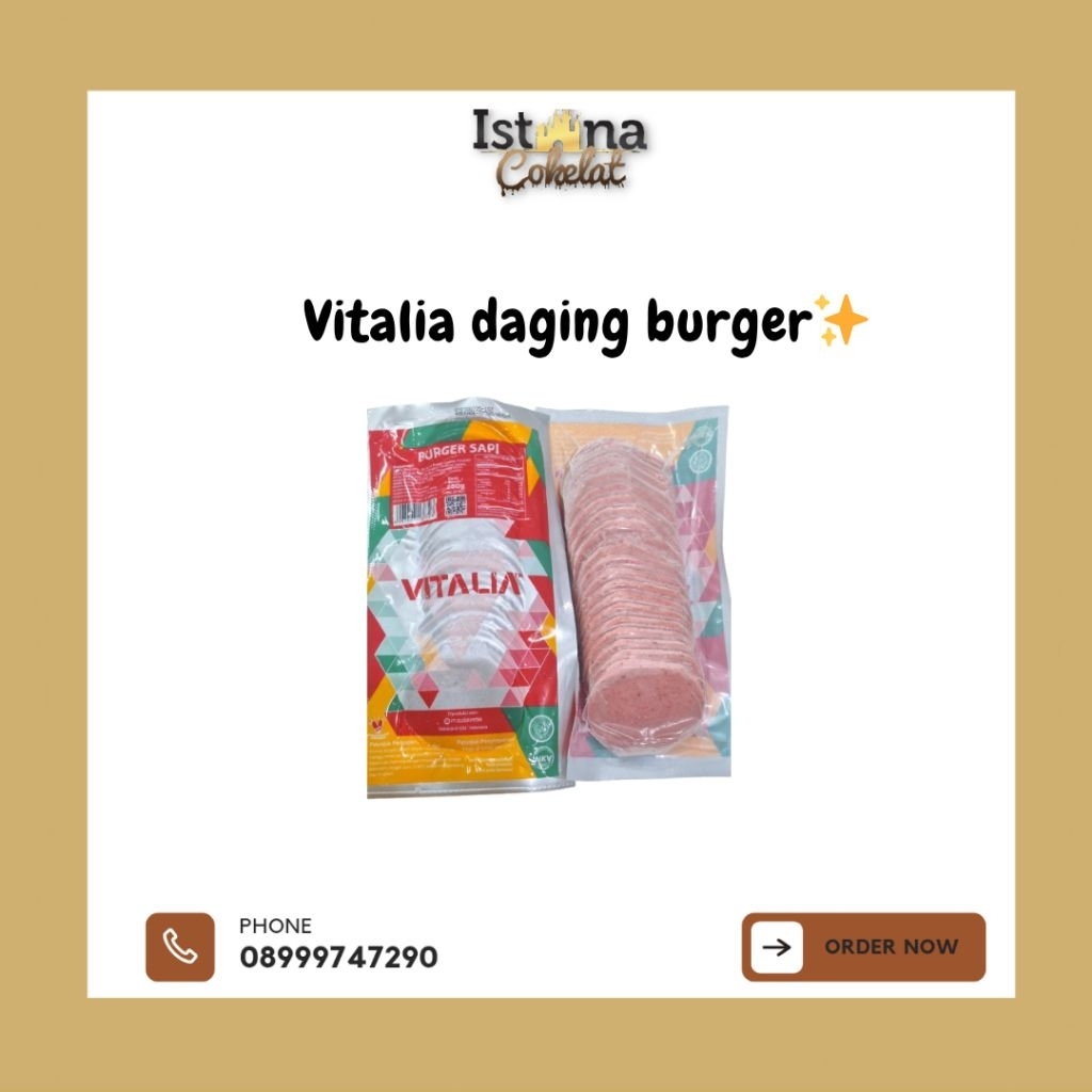 

[Frozen] Vitalia Daging Burger isi 10 / 20pcs