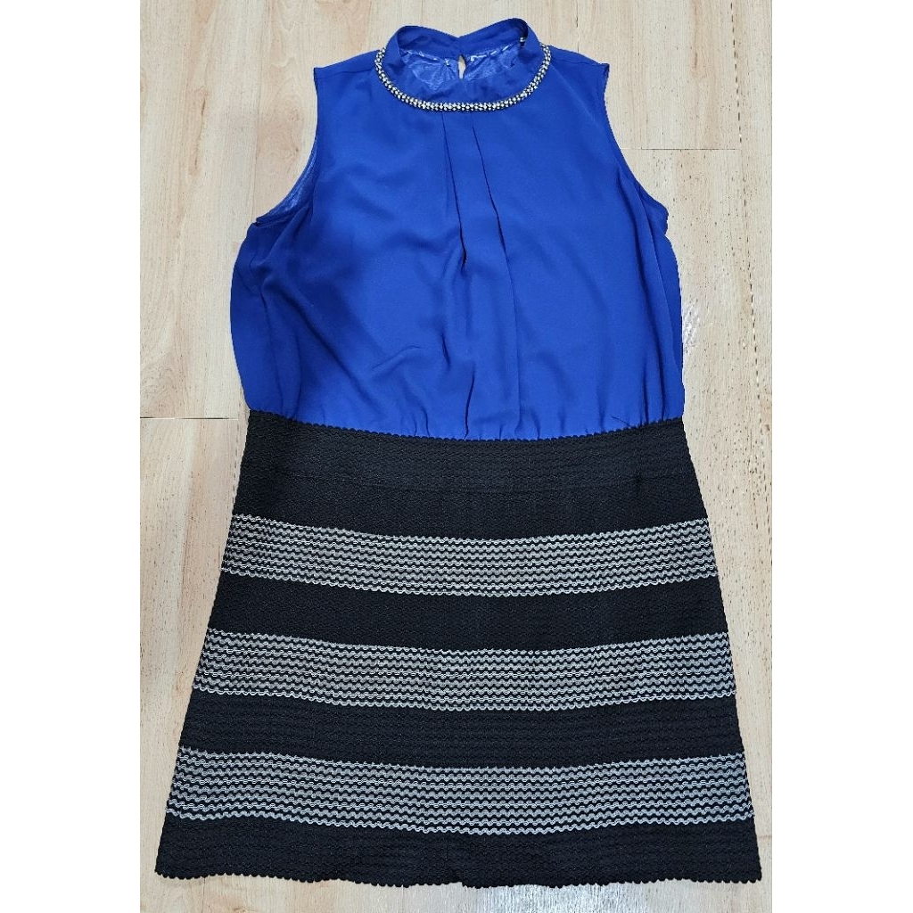 PRELOVED ELECTRIC BLUE MINI DRESS / TERUSAN PESTA SECOND