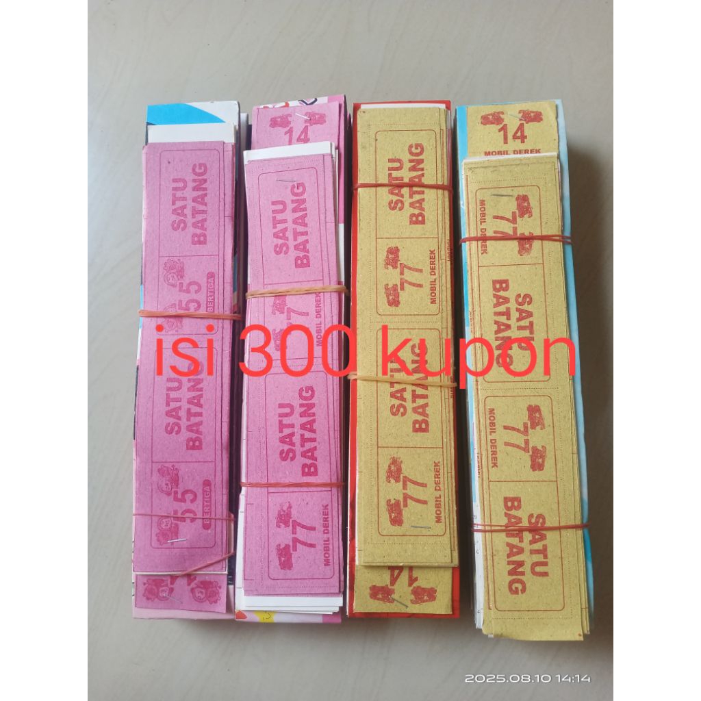 

kolase cabutan kosongan isi 300 kupon bonus kertas papan duplek