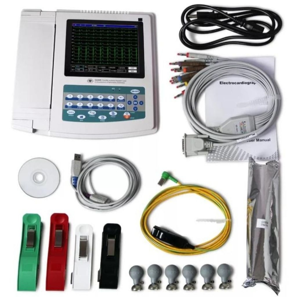 Digital 12-Lead 12 channel Electrocardiograph ECG/EKG CONTEC ECG1200G