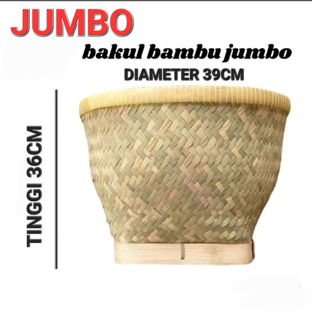 Bakul nasi anyaman bambu jumbo/sangku nasi anyaman bambu jumbo