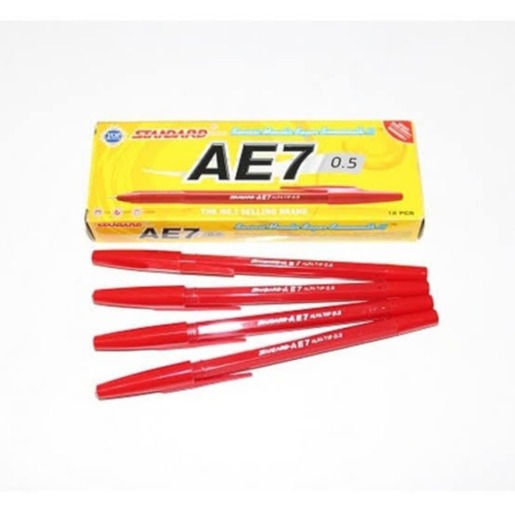 

Pulpen Standard AE7 0,5 (1 pack) - warna merah