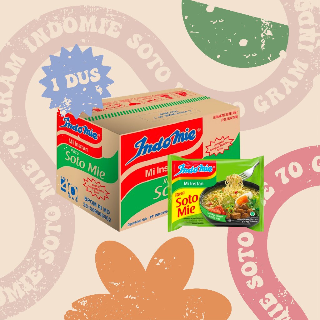 

Indomie Mie Instan Soto Mie 1 Dus