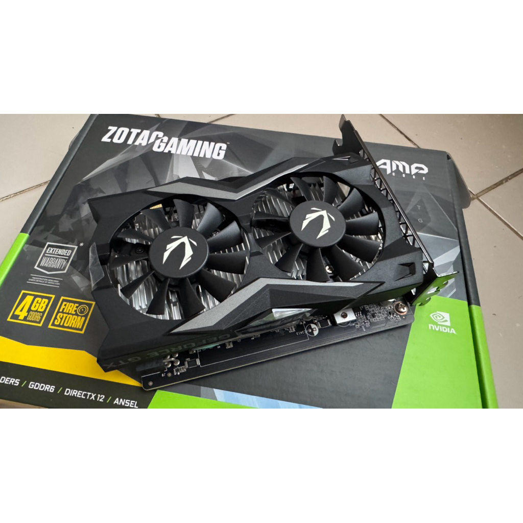 VGA GPU GTX 1650 AMP Core 4GB GDDR6 128bit Second Normal GAMING EDITING MACAN