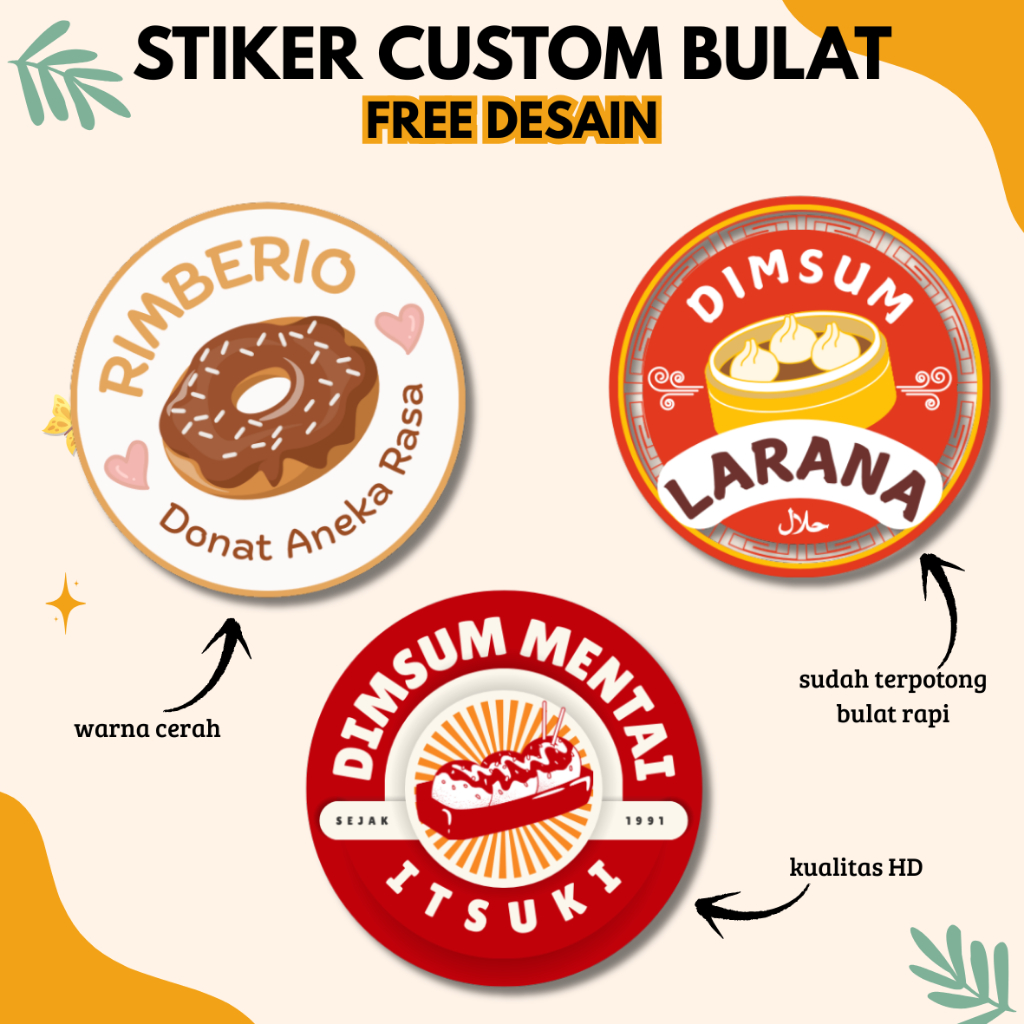 

STIKER / STICKER / LABEL BULAN UNTUK MAKANAN / STIKER CROMO A4