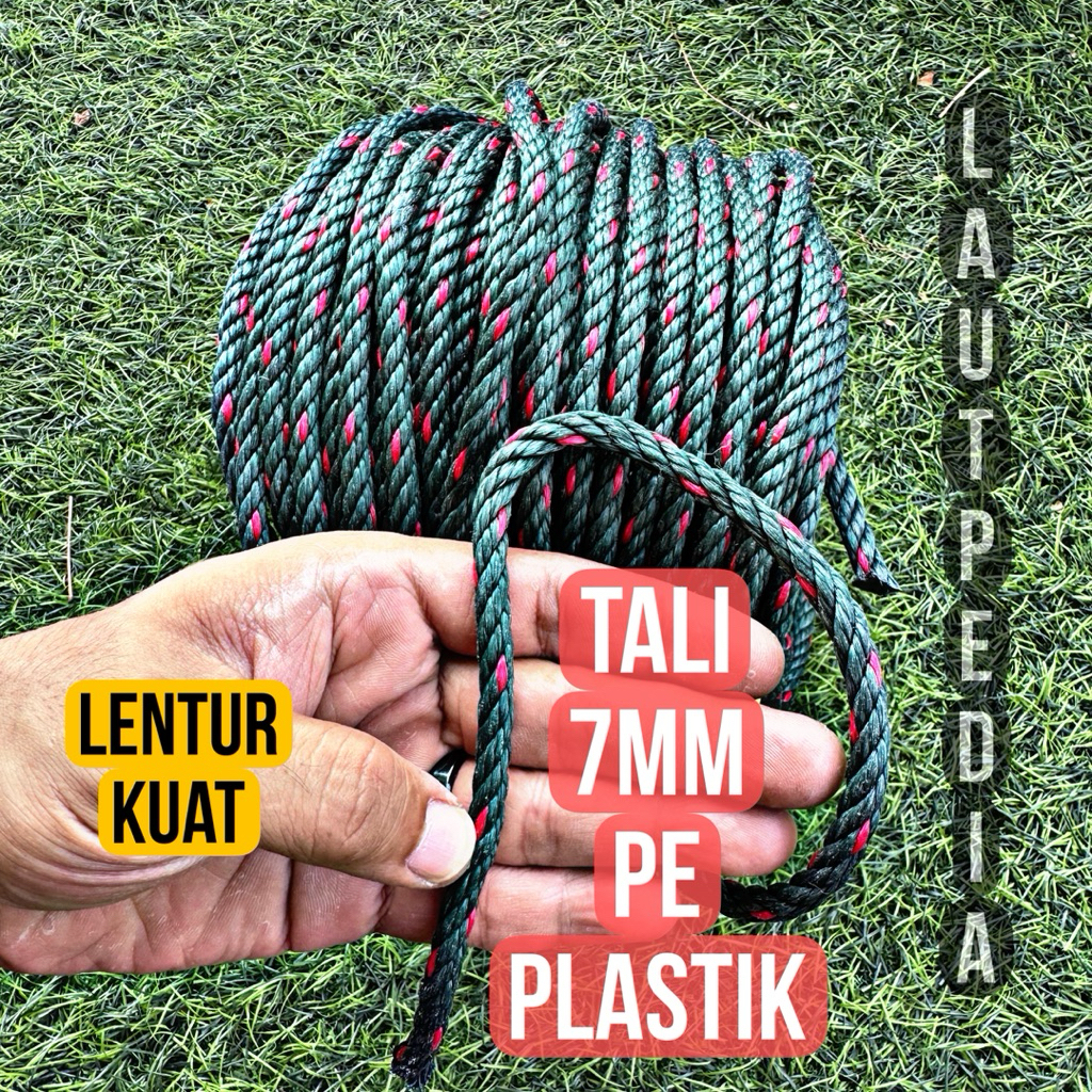 

Tali PE Plastik 7mm Serbaguna / Bahan Lentur dan Kuat - Hijau Mix