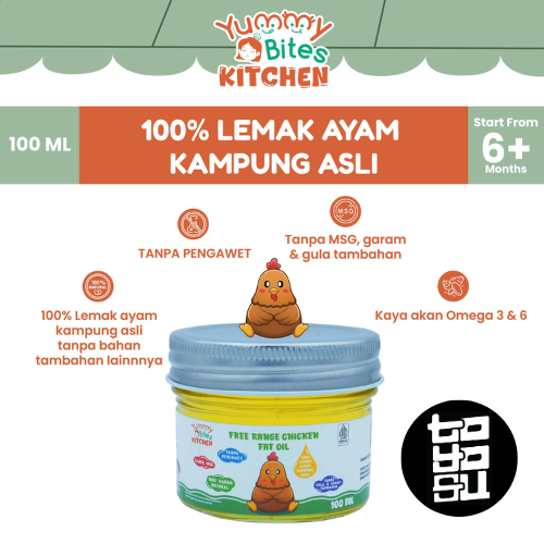 Yummy Bites Kitchen - 100% Lemak Ayam Kampung 100ml | MPASI BB Booster Lemak Ayam Sehat