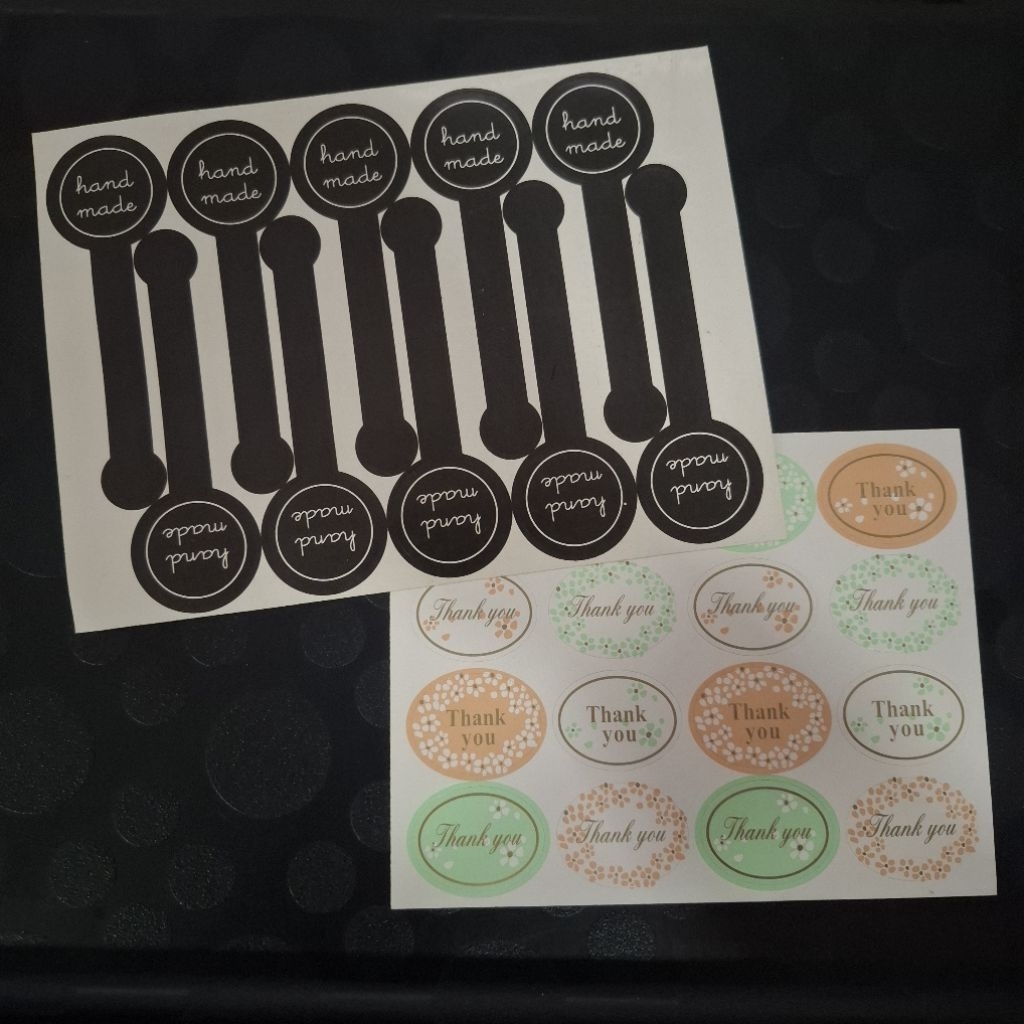 

Stiker Label Segel Handmade Thank You Stiker Toples Kue Gift Hampers Box Label