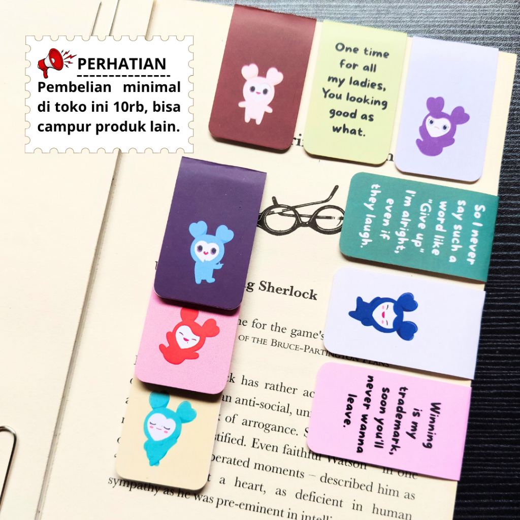 

Magnetik bookmark/ pembatas buku magnetik Twice Lovely version