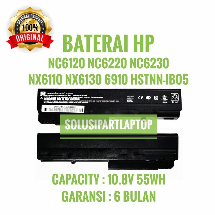 Original baterai batre battery Hp Compaq NC6120 NC6200 HSTNNIB28