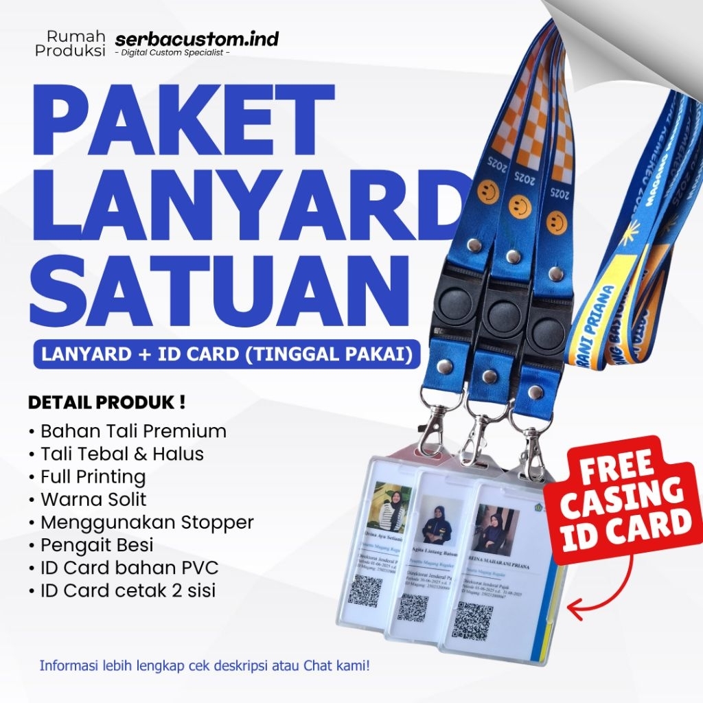 

CETAK LANYARD SATUAN PAKET LENGKAP FULL PRINTING