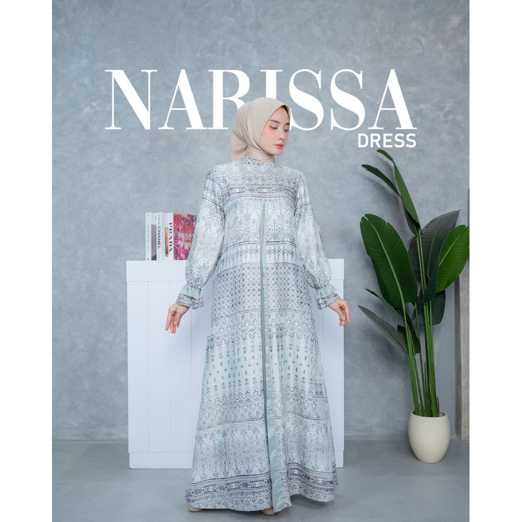 PROMO Narissa dress by zalifa×marema✔️gamis cantik, gamis motif, gamis simple, gamis lebaran, gamis 