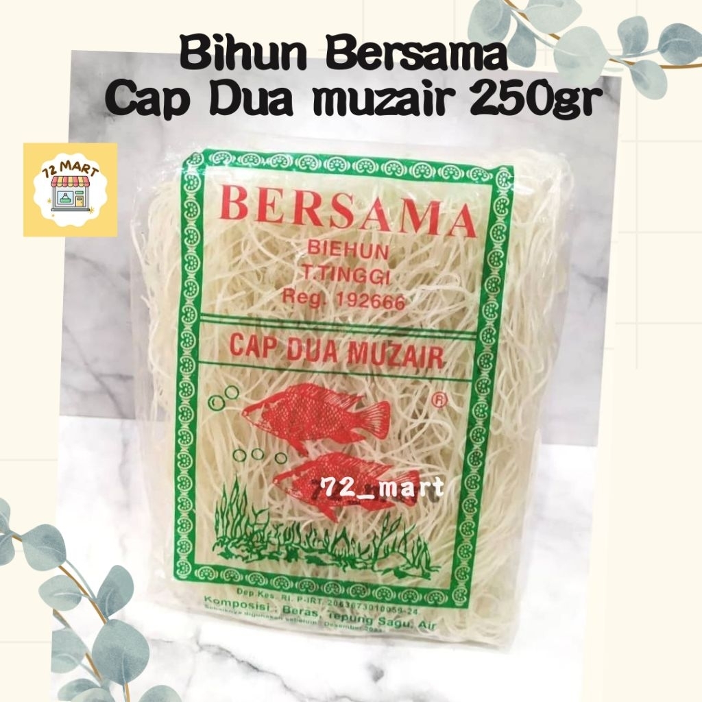 

Bihun Bersama Cap Dua Muzair 250gr/Bihun Mujair/Bihun Medan